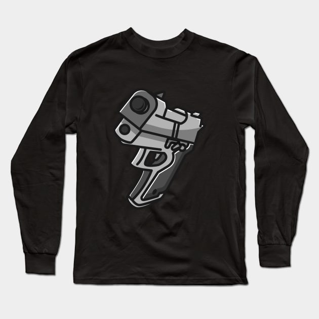 handgun Long Sleeve T-Shirt by fflat hds